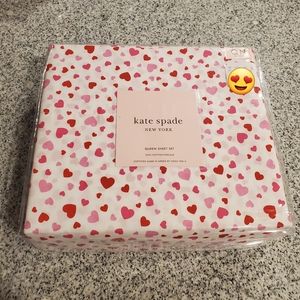 Brand new Kate Spade queen size heart sheets